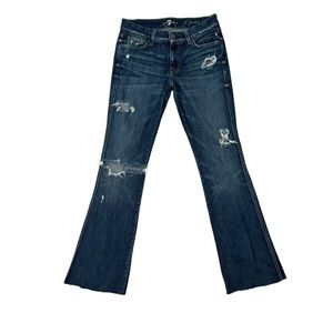 7 For All Mankind A Pocket-Distressed Flare Jean